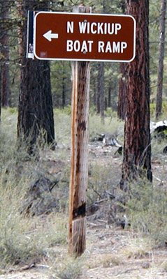 Sign for the boat ramp to nowhere