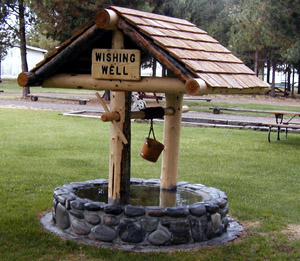 Hidden Pines' wishing well